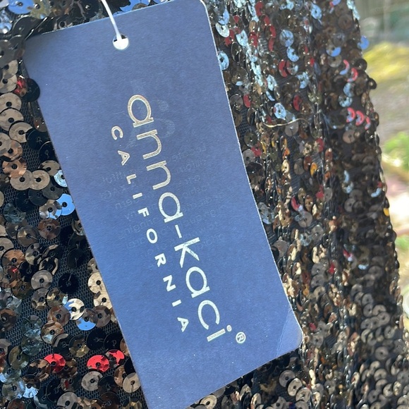NWT- Anna-Kaci One-Shoulder Sequin Mini Dress Size S - Picture 6 of 11
